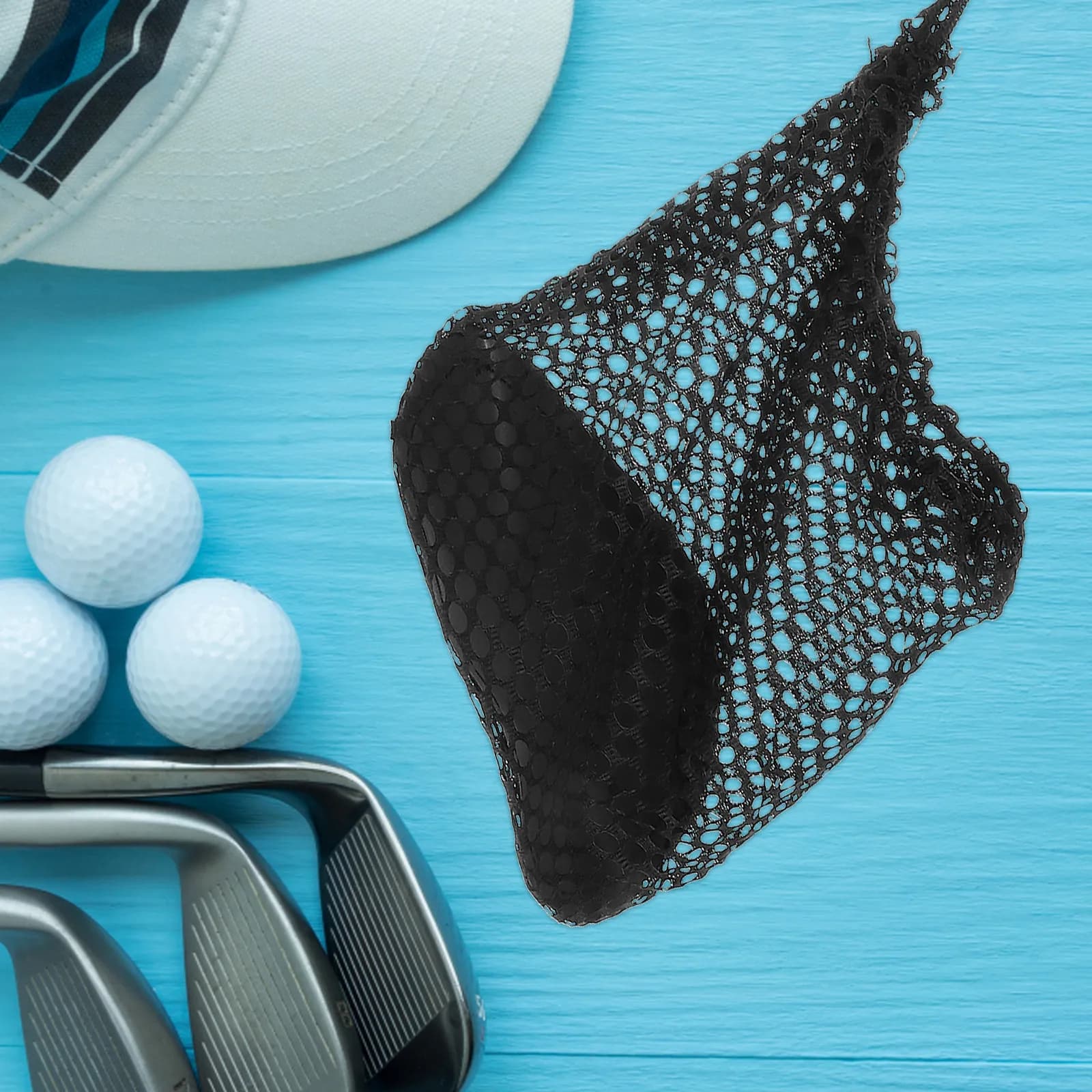 2 Pezzi Porta Palline Premium in Rete di Nylon Leggero per Golf, Tennis e Ping Pong, Facile da Trasportare con Chiusura a Coulisse Sicura