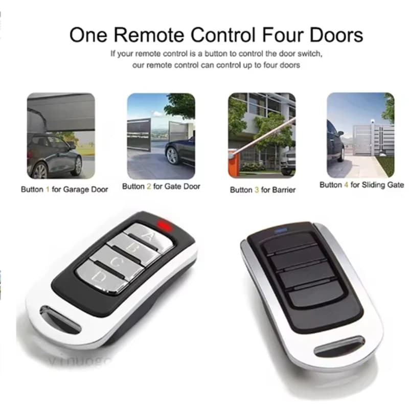 Trasmettitore manuale per comando portachiavi con telecomando elettronico per cancello da garage wireless 433 MHz per garage con sirena per porta otturatore