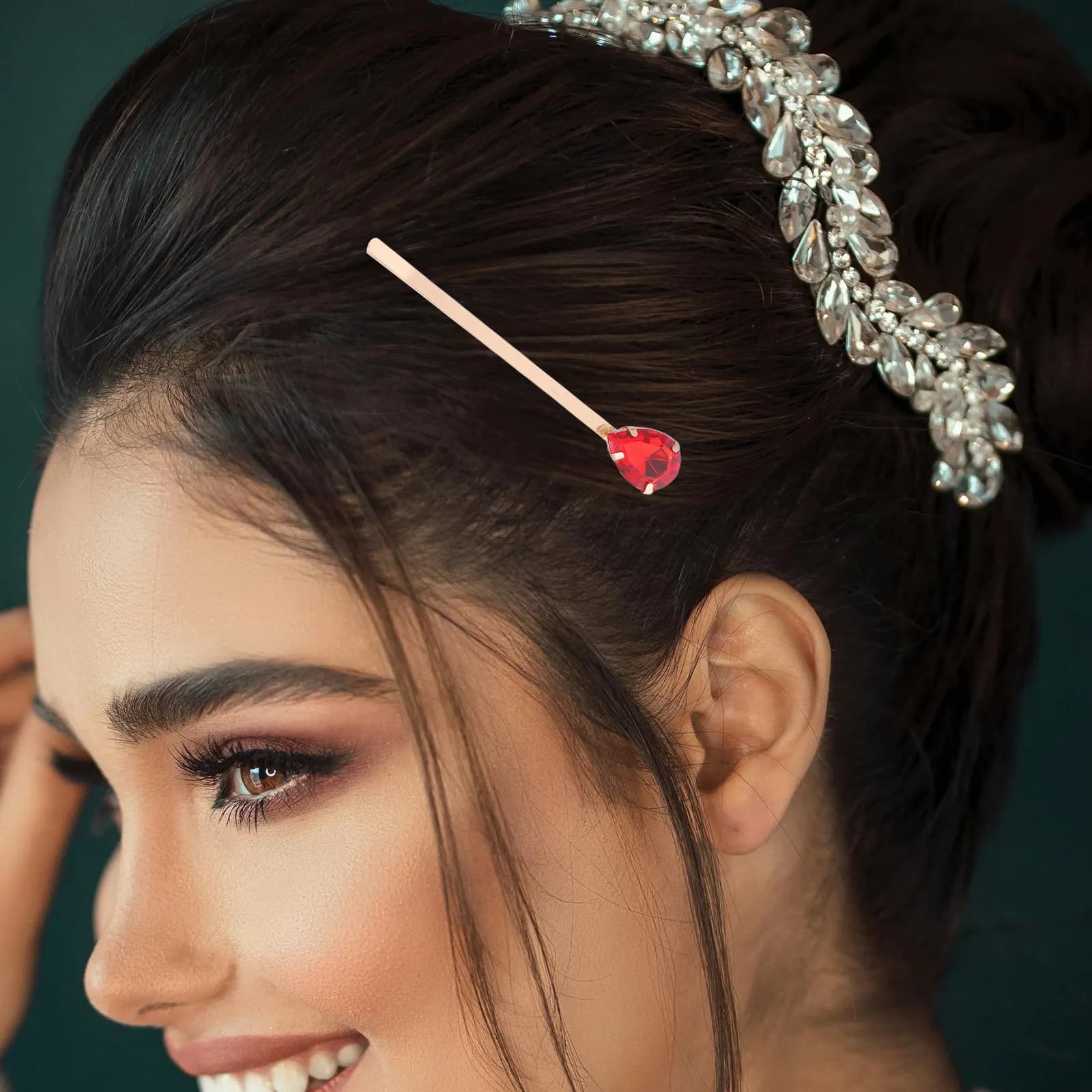 Set di 5 fermagli per capelli in lega dorata, fermagli alla moda, bellissime mollette per donna, per matrimoni, feste e uso quotidiano