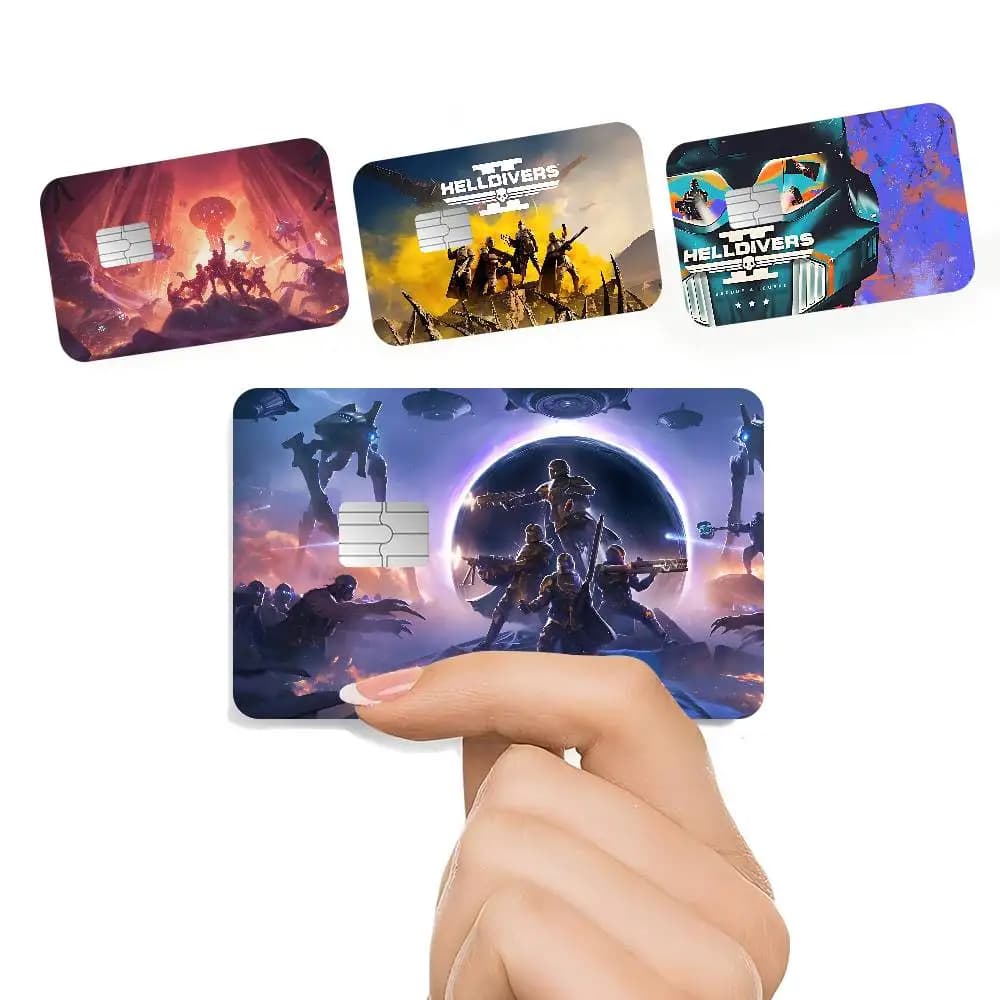 Adesivo per Cover di Carte di Credito/Debito con Tema del Videogioco H-Helldivers per la Parte Anteriore