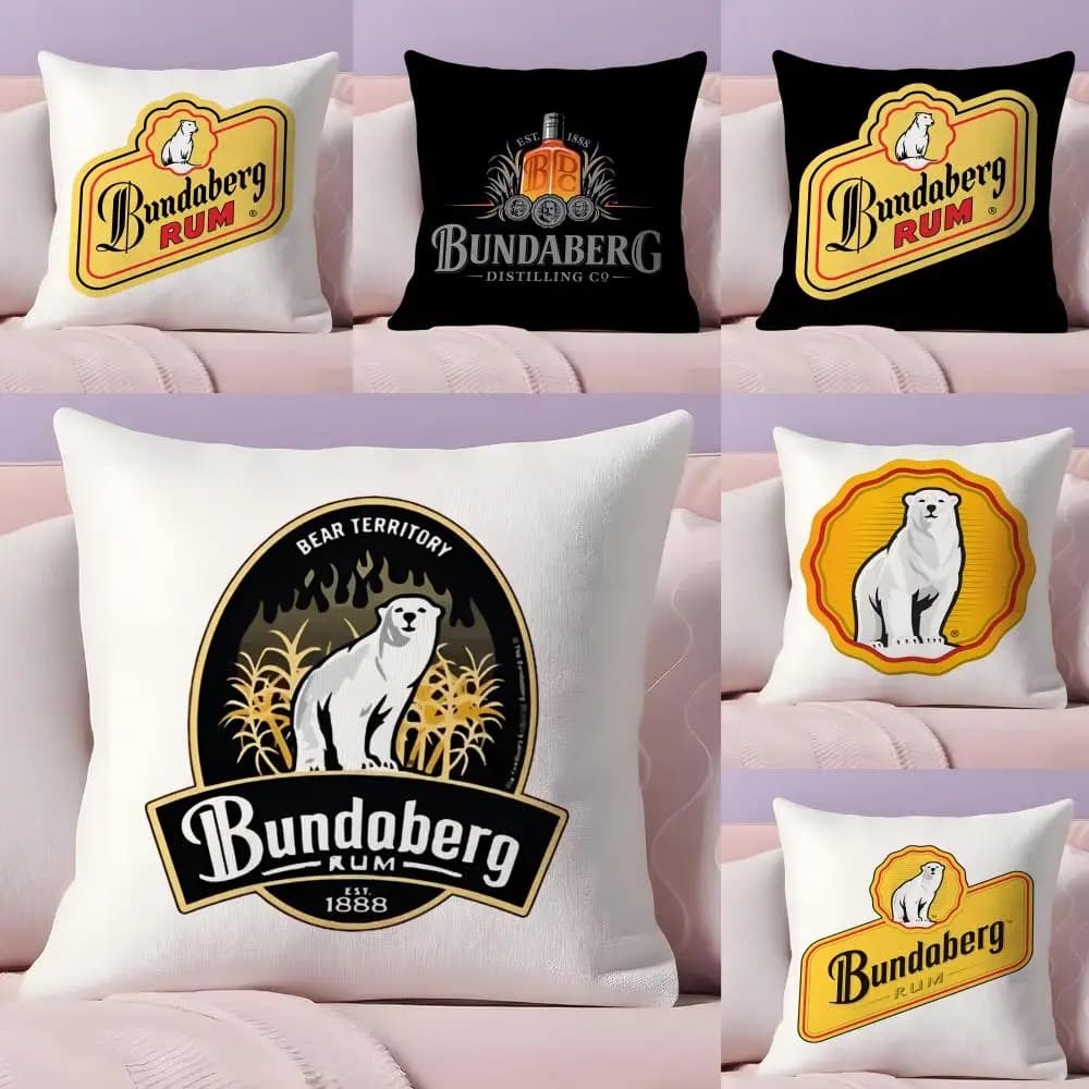 RUM Bundaberg Fodera per cuscino in tessuto felpato, morbido, stampato su entrambi i lati, con cerniera invisibile, federa per divano, decorazione per la casa