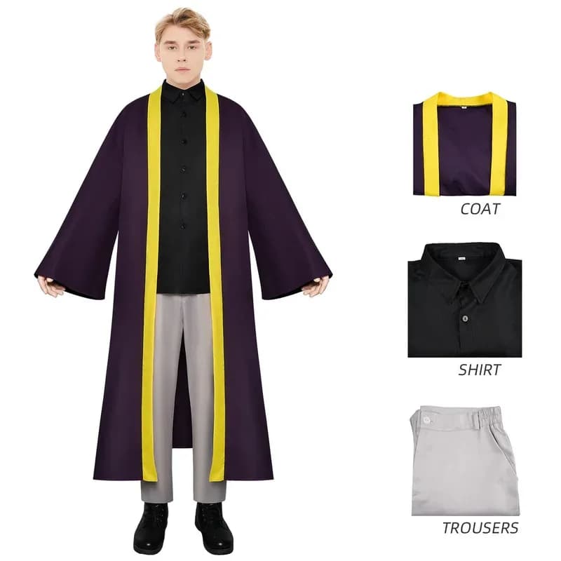 Anime Claude Lucci Costume Cosplay Mashle Travestimento Abiti per uomo Abito Pantaloni Abito Carnevale di Halloween Vestiti Giochi di ruolo per feste;3
