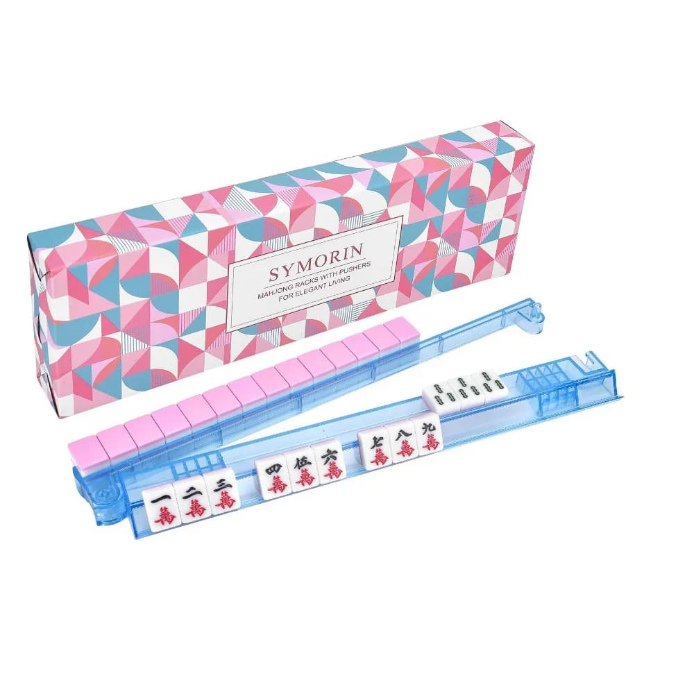 Non-Slip Mahjong Tile Rack Durable Crystal Clear Mahjong Racks Eleagnt Gift Packaging Sturdy American Mahjong Accessories Gift