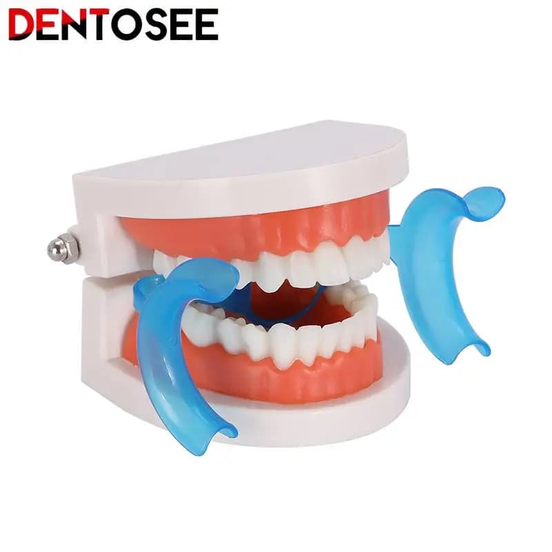 10 Pz/Pack Dentale Whitening Of Tooth Gloves Divaricator with Mirror M Shape Intraorale Glove Lip Opener Orthodontic Tooths Mouth Opener