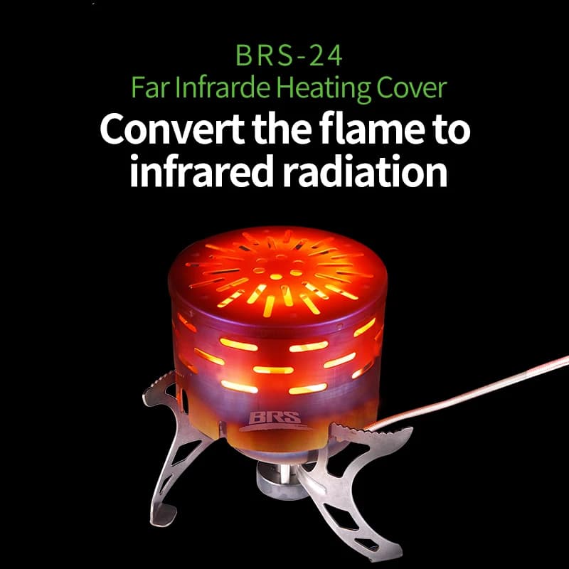 BRS-24 Heater Cover for External Stove, Infrared Heating Cover for Camping