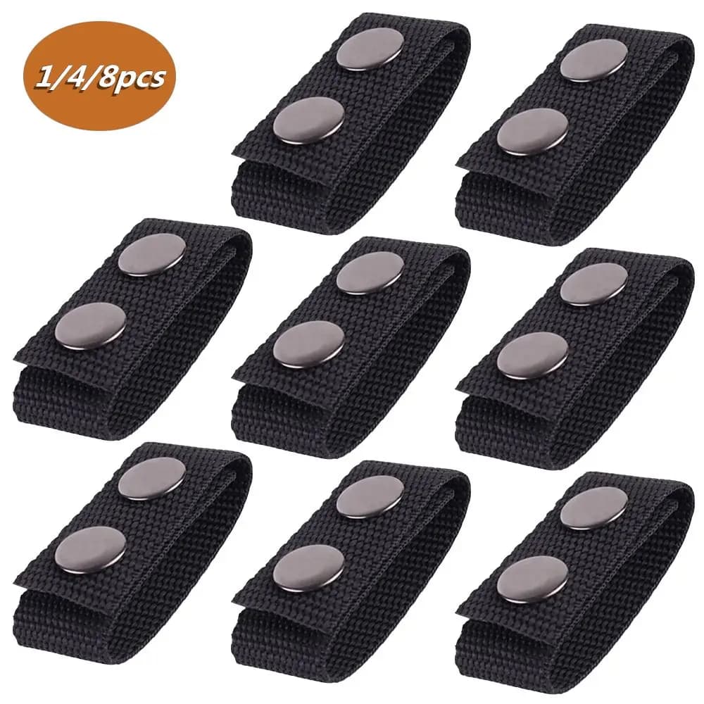 1/4/8 pezzi durevoli doppi bottoni automatici fibbia per cintura da esterno cinturino in nylon resistente