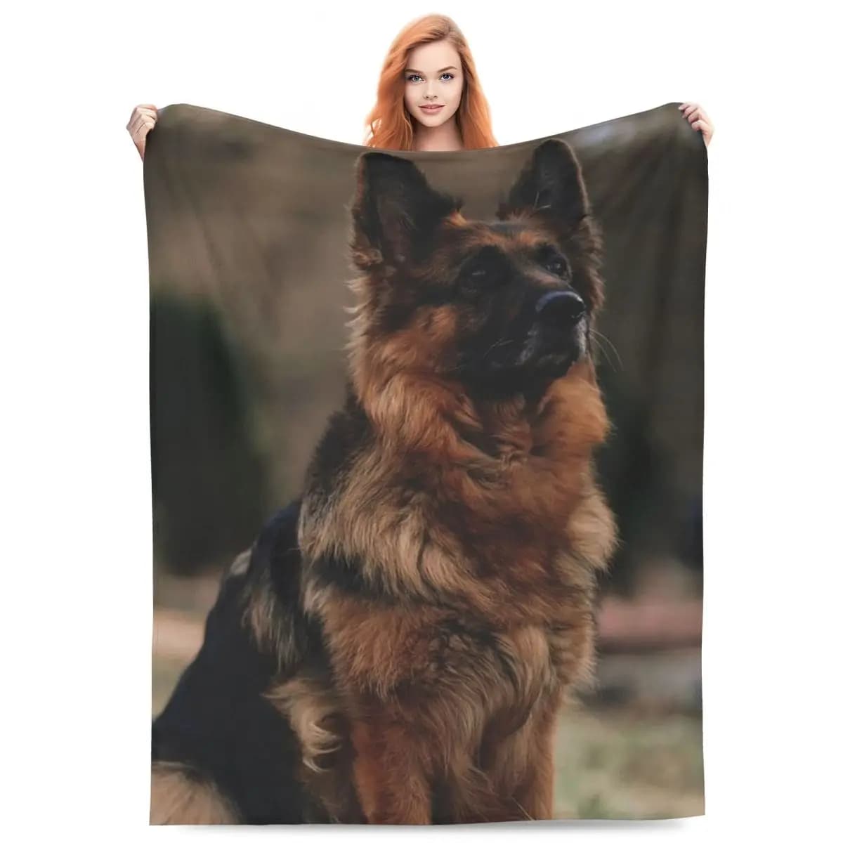 German Shepherd Dog Blanket Fleece Sofa Throw Blanket Portable Throw Blankets for Home Bedroom Office Throws Bedspread Quilt