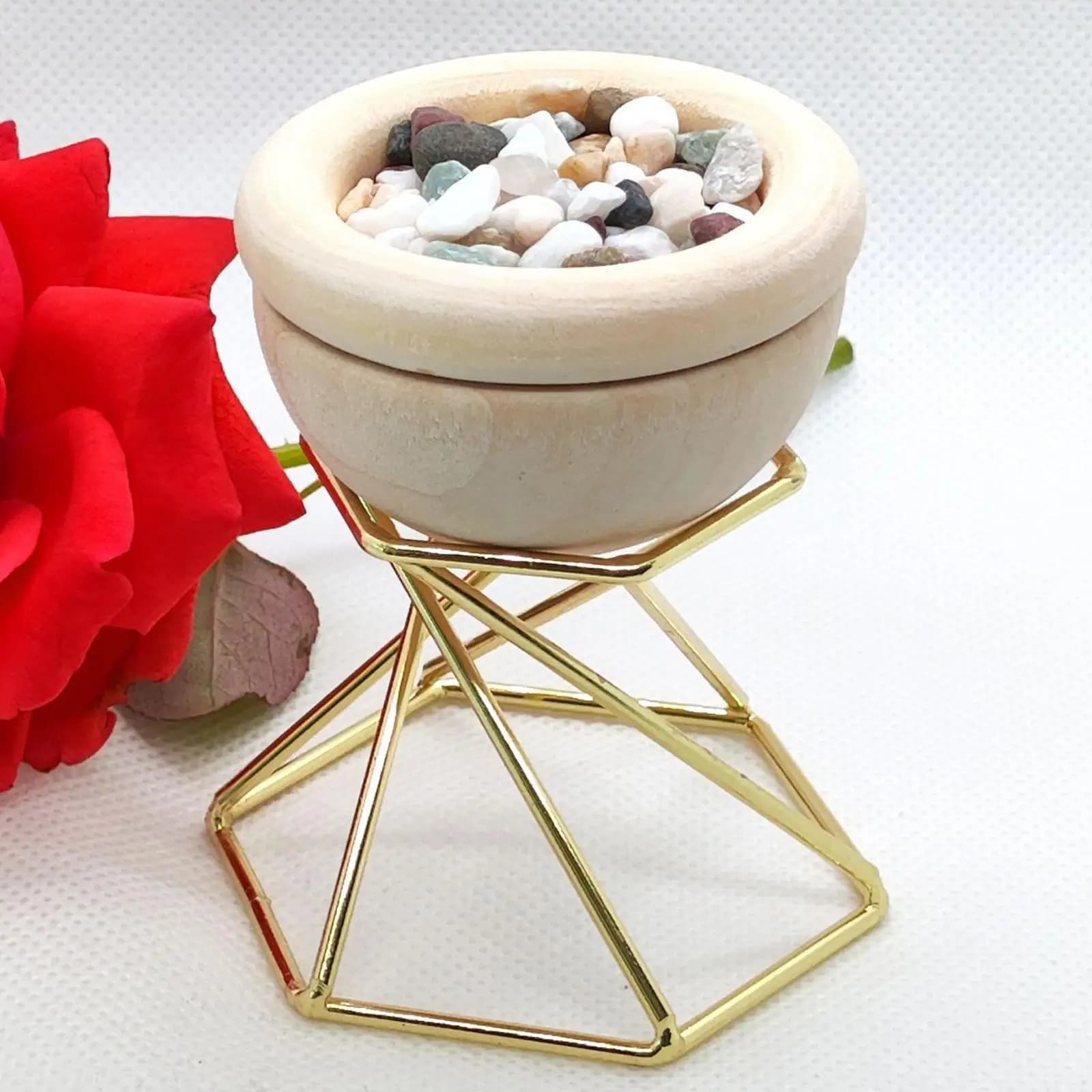 Mini profumo di legno di pietra di olio essenziale di opere d'arte portatili creative per la decorazione della casa della camera da letto