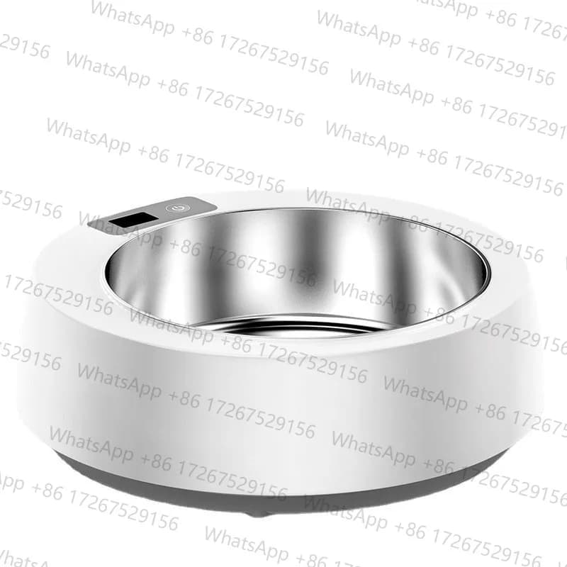 Source Factory Food Grade Stainless Steel Pet Smart Heating Bowl Cat Dog Food Feeder Charging Power Solid Pet Drinking Bowl