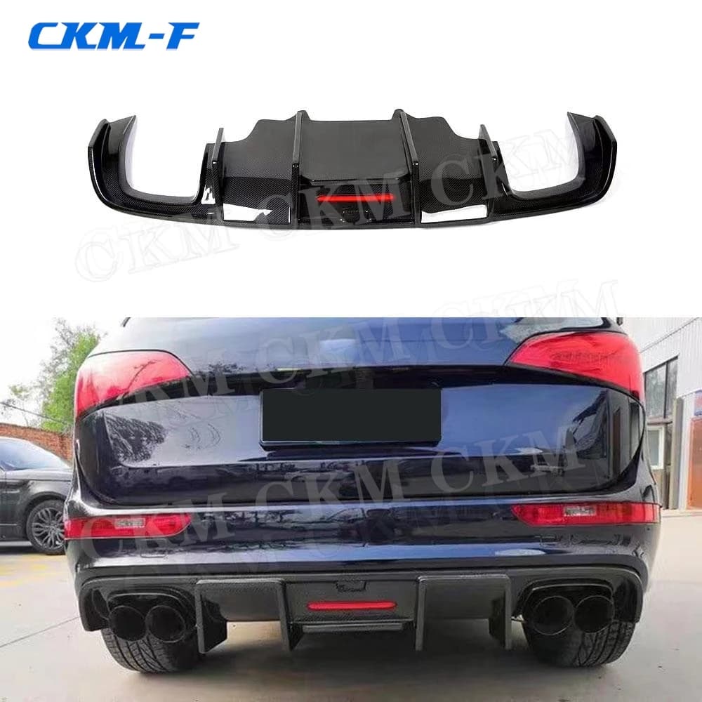 Carbon Fiber Material Car Accessories Rear Bumper Lip Diffuser For Audi Q5 2012-2018