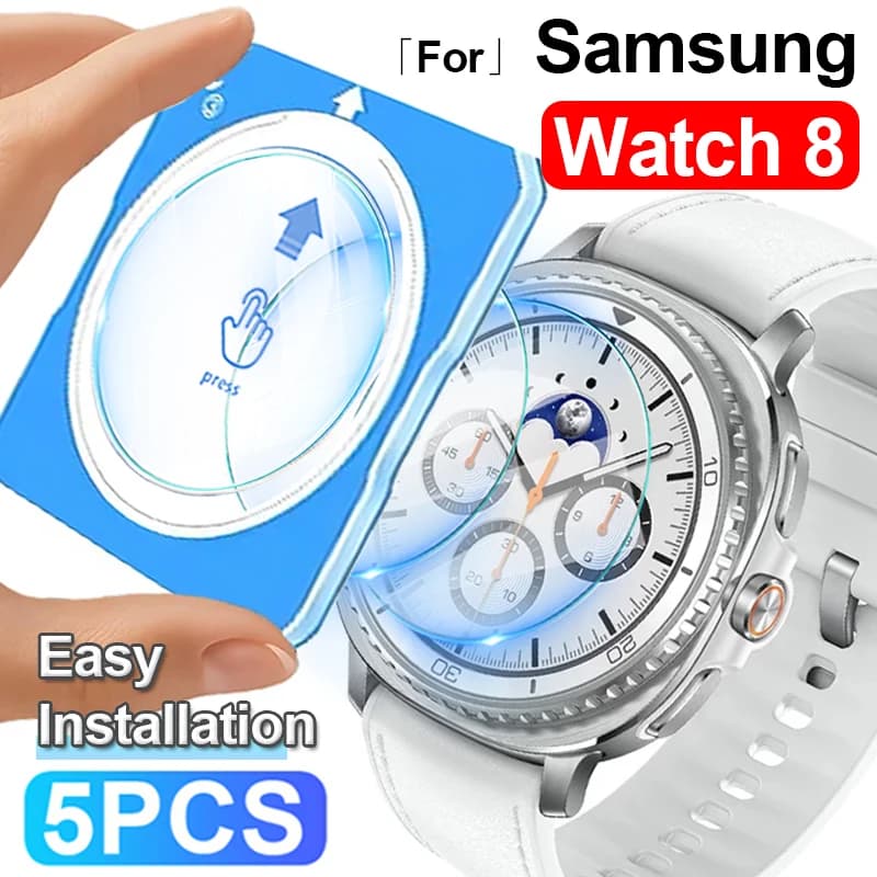 3/5 pezzi in vetro temperato per Samsung Galaxy Watch 8 7 6 5 4 Classic Ultra 40mm 44mm 47mm protezione schermo con strumento facile installazione