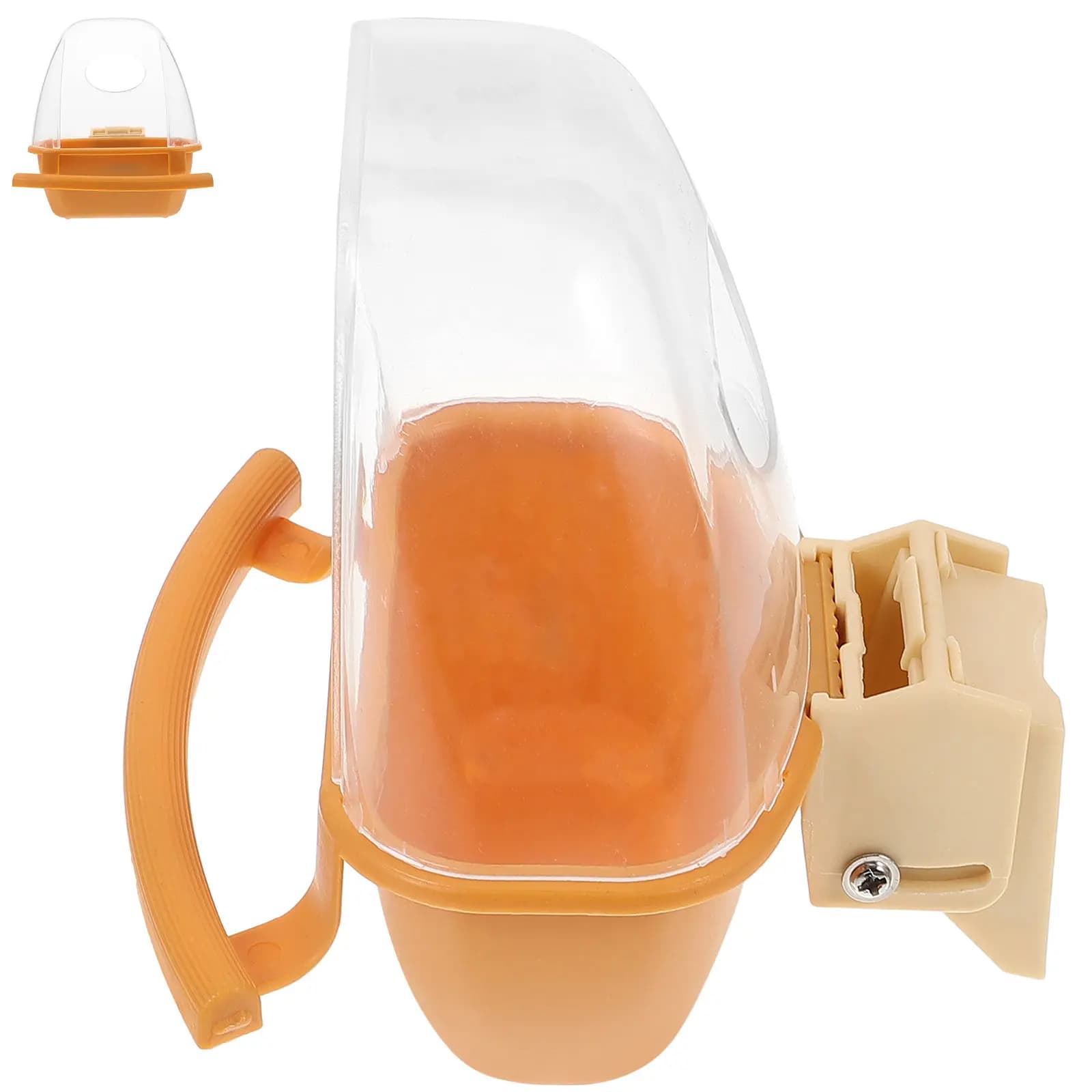 Outdoor Bird Feeder Plastic Bird Cage Food Feeder Large Capacity Buckle Design Suitable for Parrots Small Pets Feeding Bowl