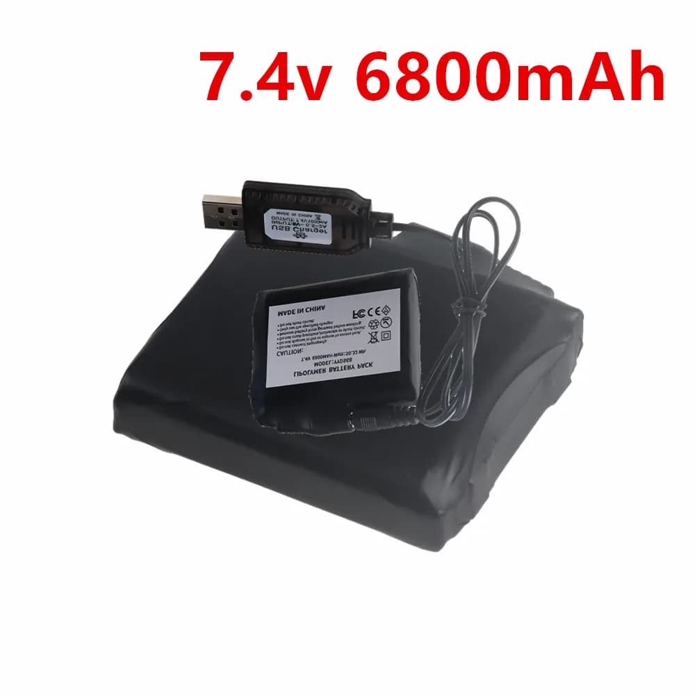 Batteria per guanti riscaldati 7.4v 6800mAh Adatta per guanti riscaldati elettricamente, guanti da sci riscaldati e guanti riscaldanti per moto da esterno