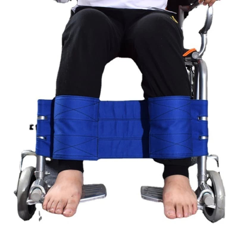 Restrizioni per le gambe con cinture di sicurezza Cintura di sicurezza anticaduta per polpaccio per sedia a rotelle per anziani Poggiapiedi per sedia a rotelle Cinture con cinturino fisso per arti di ritenuta