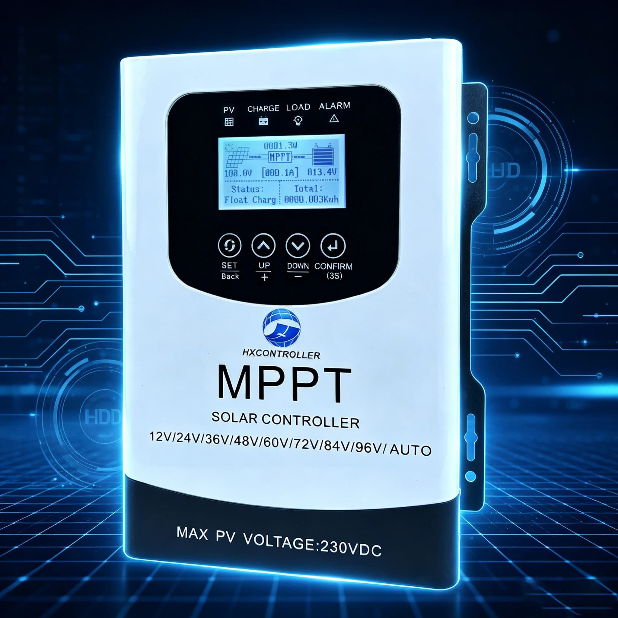 HXCONTROLLER 40A 60A 80A 100A 4800W 9600W MPPT Solar Charge Controller Support Max 230VDC For 100W-650W Solar Panel