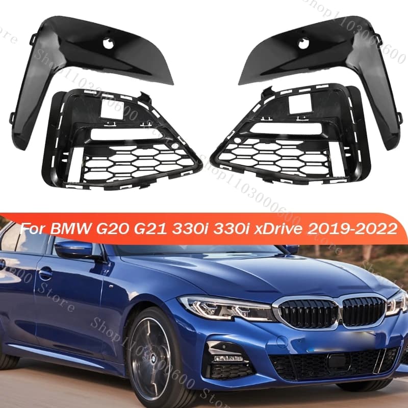 For BMW G20 G21 330i 330i xDrive 2019-2022 Car Front Fog Light Frame Fog Lamp Cover Grille 51118069371 51118069372 1118089207
