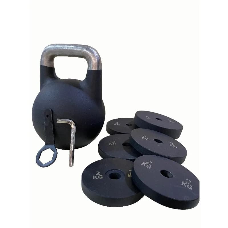 Set di 2 Kettlebell Regolabili (12-32 Kg) Best-Seller: Ideali per Palestre e Allenamento Professionale della Forza