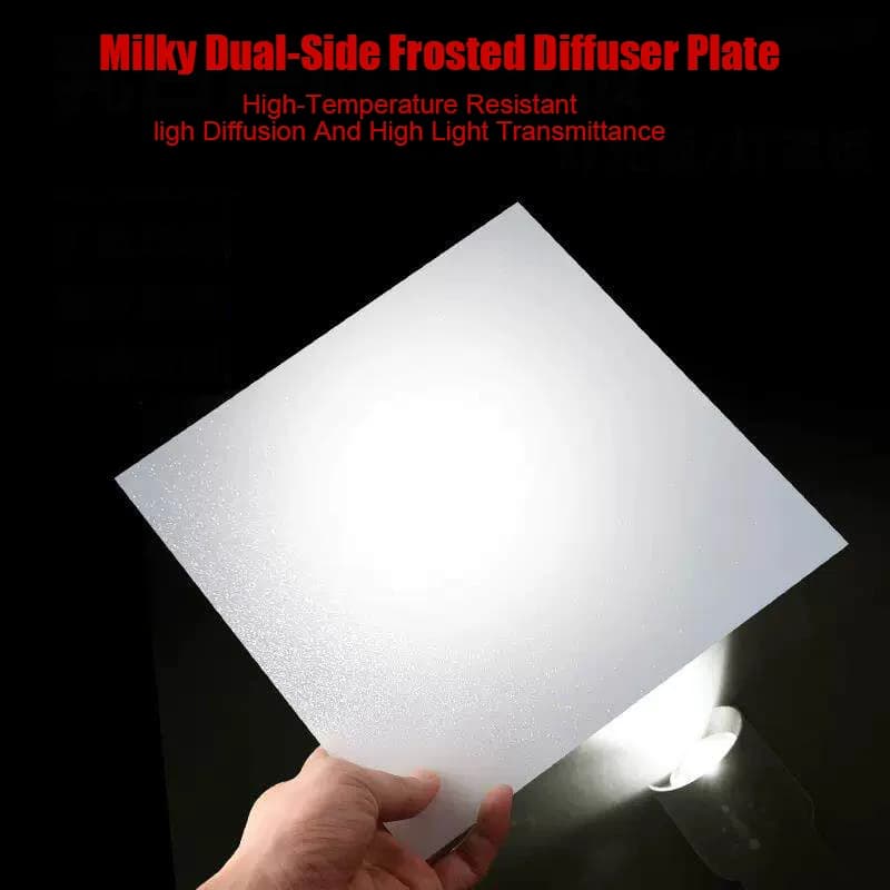 1-3 Pezzi Lastra di Plastica Bianco Latte, Pannello Satinato Bifacciale per Diffusore Luminoso a LED, Copertura per Insegne, Spessore 1/1.5/2/3/4/5mm
