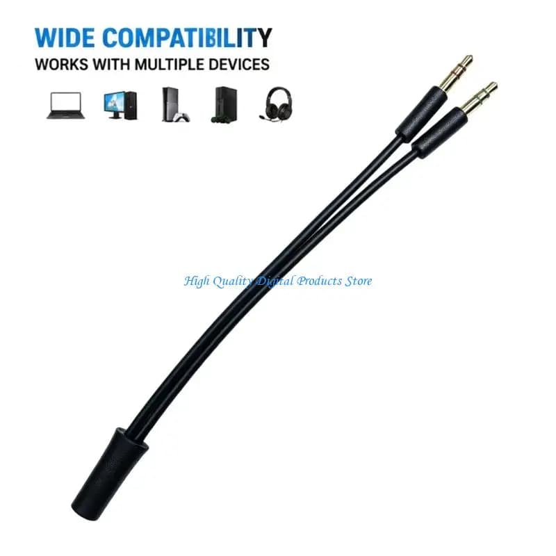 U2JE Premium 15Cm Souind Mics Extension Cord for GPRO GPRO G233 G433 Gaming Headsets with Gold Plated Tip