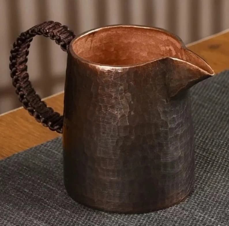 Vintage Pure Copper Cup Straight Handcrafted Moscow Mule 230 ml Tea Mugs Hammer Texture Mug Cup Mules Milk Water Beer Drinkware