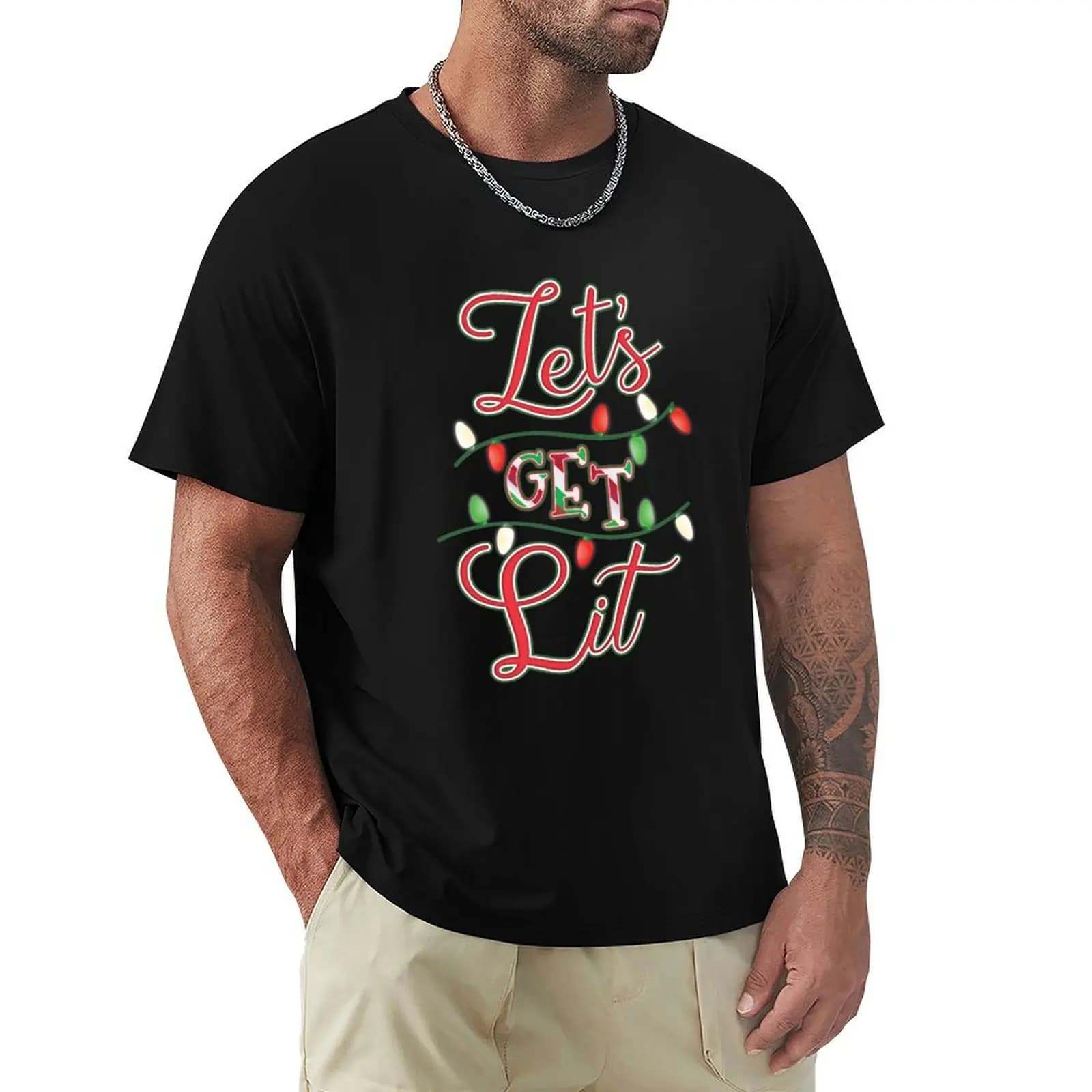 T-shirt traspirante da lavoro Let's get Lit (Fairy Lights)