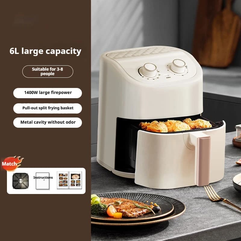 Commercial-Grade Air Fryer Oven 1400W, Smart Touch Control for Family & Bakery Use