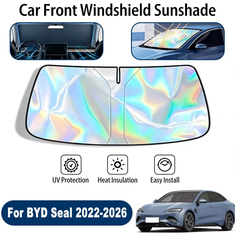 Parasole per Parabrezza per BYD Seal 2022-2026, Pieghevole, Riflettente UV, Protezione Solare per Finestrino Anteriore, Accessori