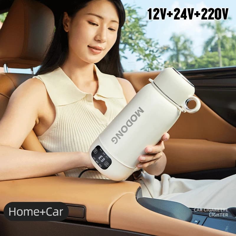 1.0L Bollitore Elettrico Portatile Casa e Auto Tazza di Riscaldamento Elettrico Multifunzione Pentola di Acqua Bollita All'aperto Teiera Da Viaggio 12V 24V 220V