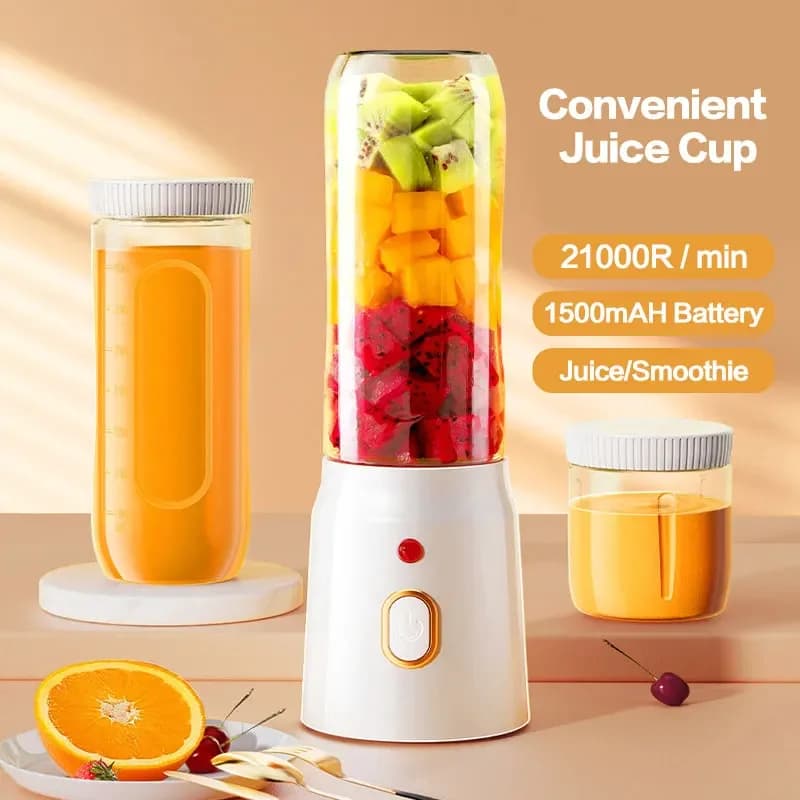 Portable Blender Spremiagrumi 450ml Rechargeable USB Electric Spremiagrumi Limone Arancia Fruit Juice Cup Frullato Blender 2 cups