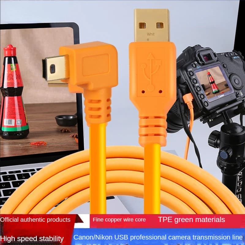 Mini USB Cable Canon 5D3 5D2 6D2 80D 750D Camera Connection Computer Cable Shooting Cable Digital Camera Cable