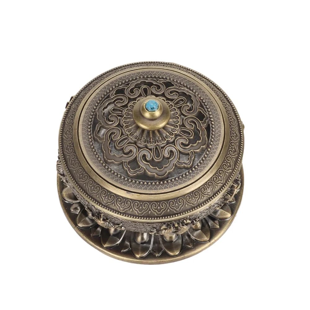 2pcs Bronze Incense Burner Holder Zinc Alloy 10 cm Diameter Incense Sticks Holder Retro Exquisite Craftsmanship