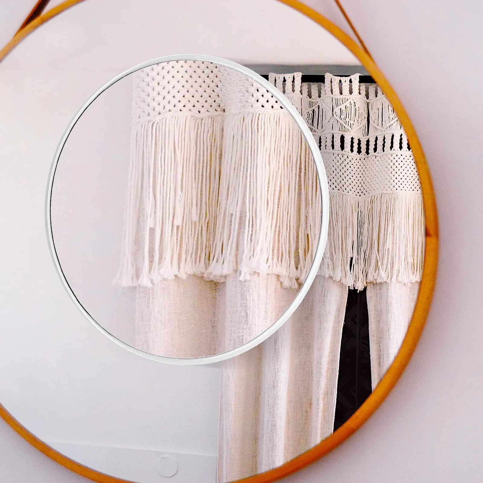 Specchio da bagno con ingrandimento 7X, 1 pezzo, con ventosa per applicazione trucco, cura della pelle, modellamento sopracciglia, portatile da viaggio