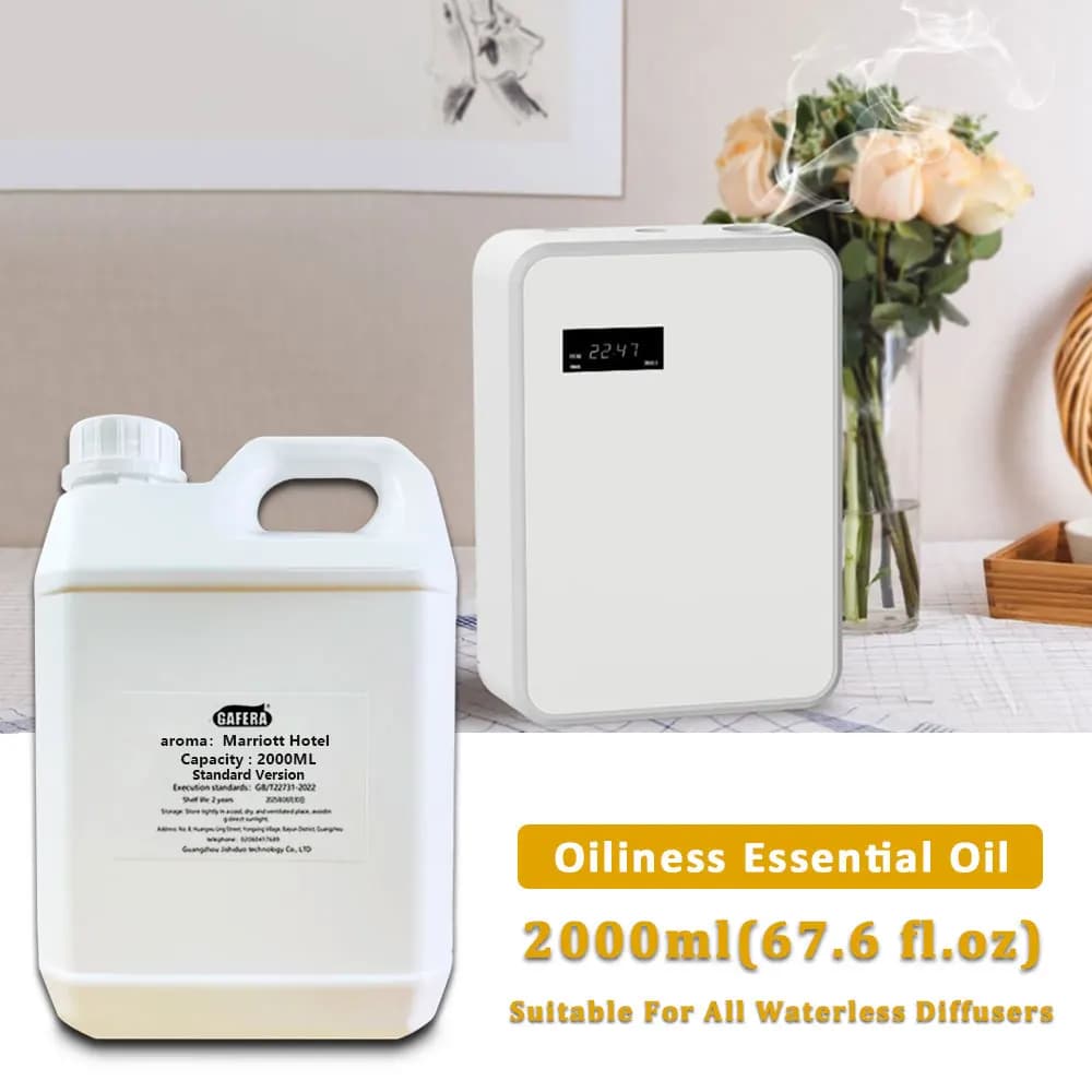 GAFERA 2000ml (67.6 fl.oz) Marriott Hotel Cedar Essential Oils - For All Waterless Diffuser, Diffuser Replenish Aromatherapy Oil