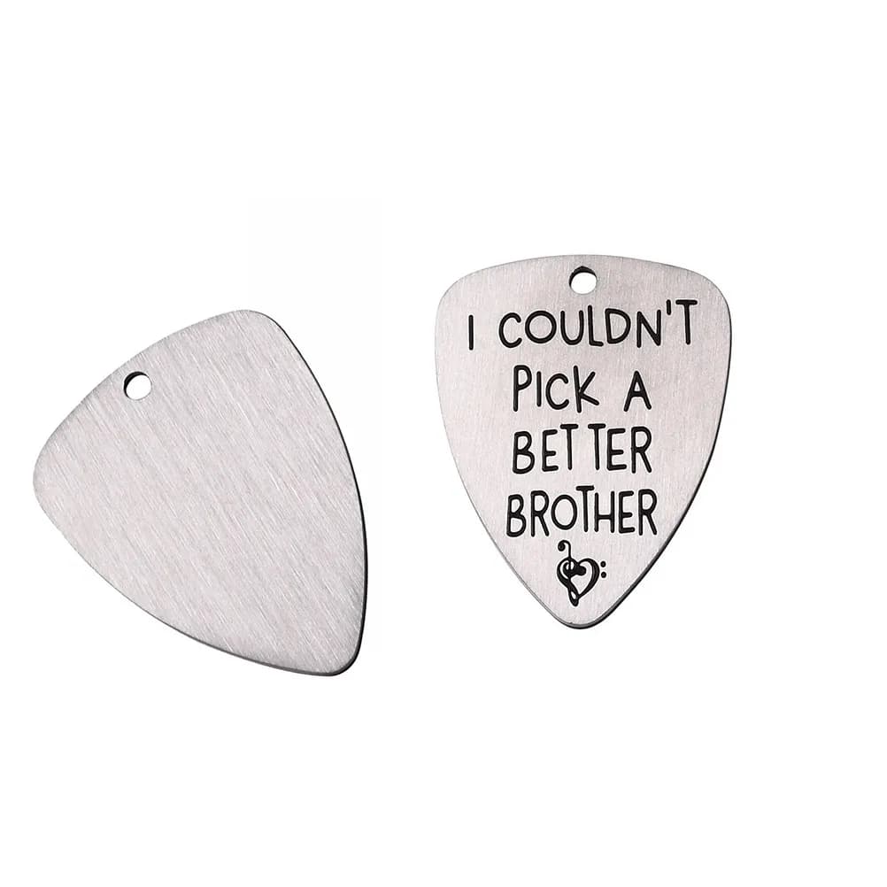 2pcs Titanium Steel Guitar Pick Guitar Plectrum Musical Instrument Accessories Plectrum Shrapnel (Silver)