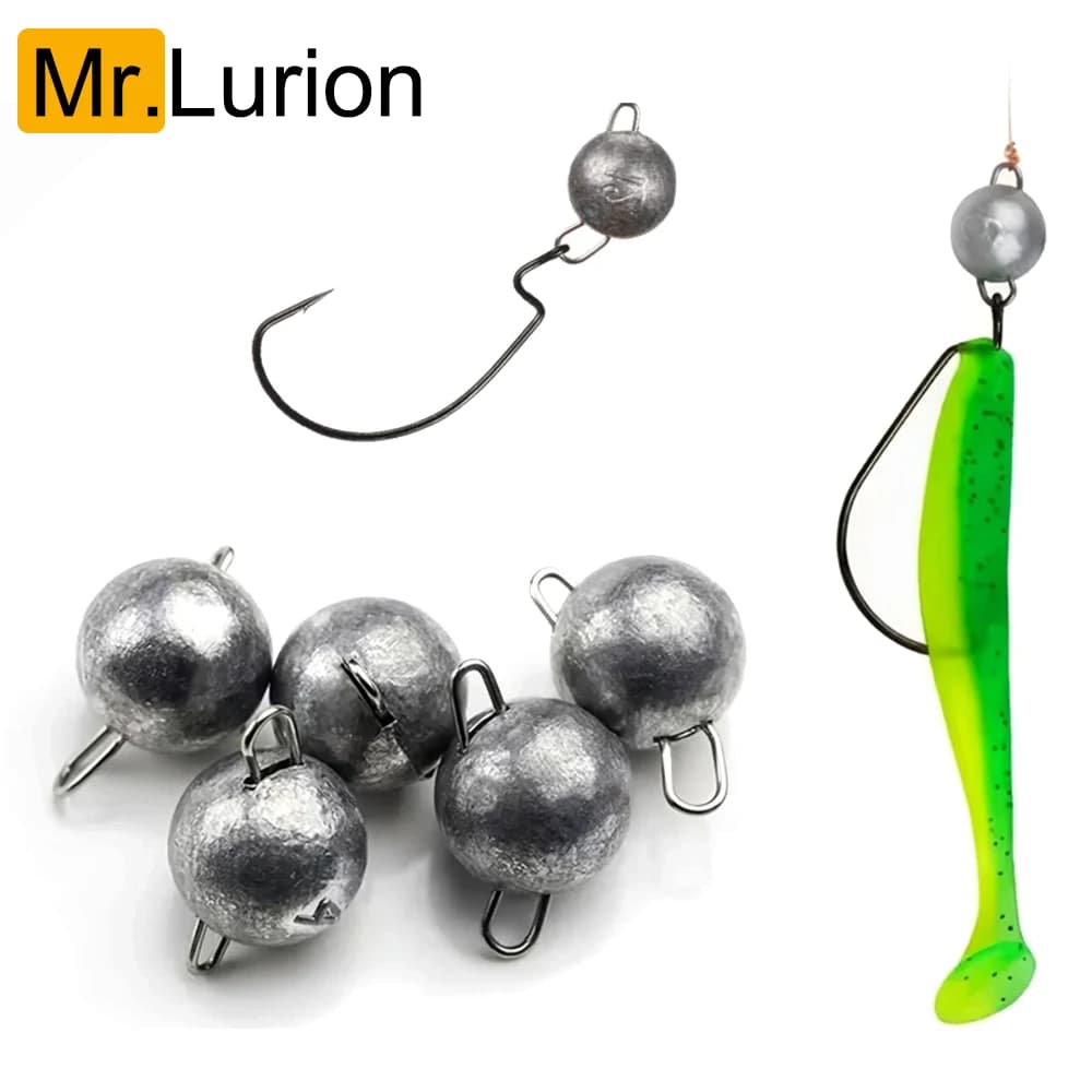 Mrlurion 5 pz 2g 4g 6g 8g 10g 12g 14g 16g Acqua Profonda Sfera Rotonda Peso Esca Morbida Pesca Zavorra Ciondolo Attrezzatura da pesca