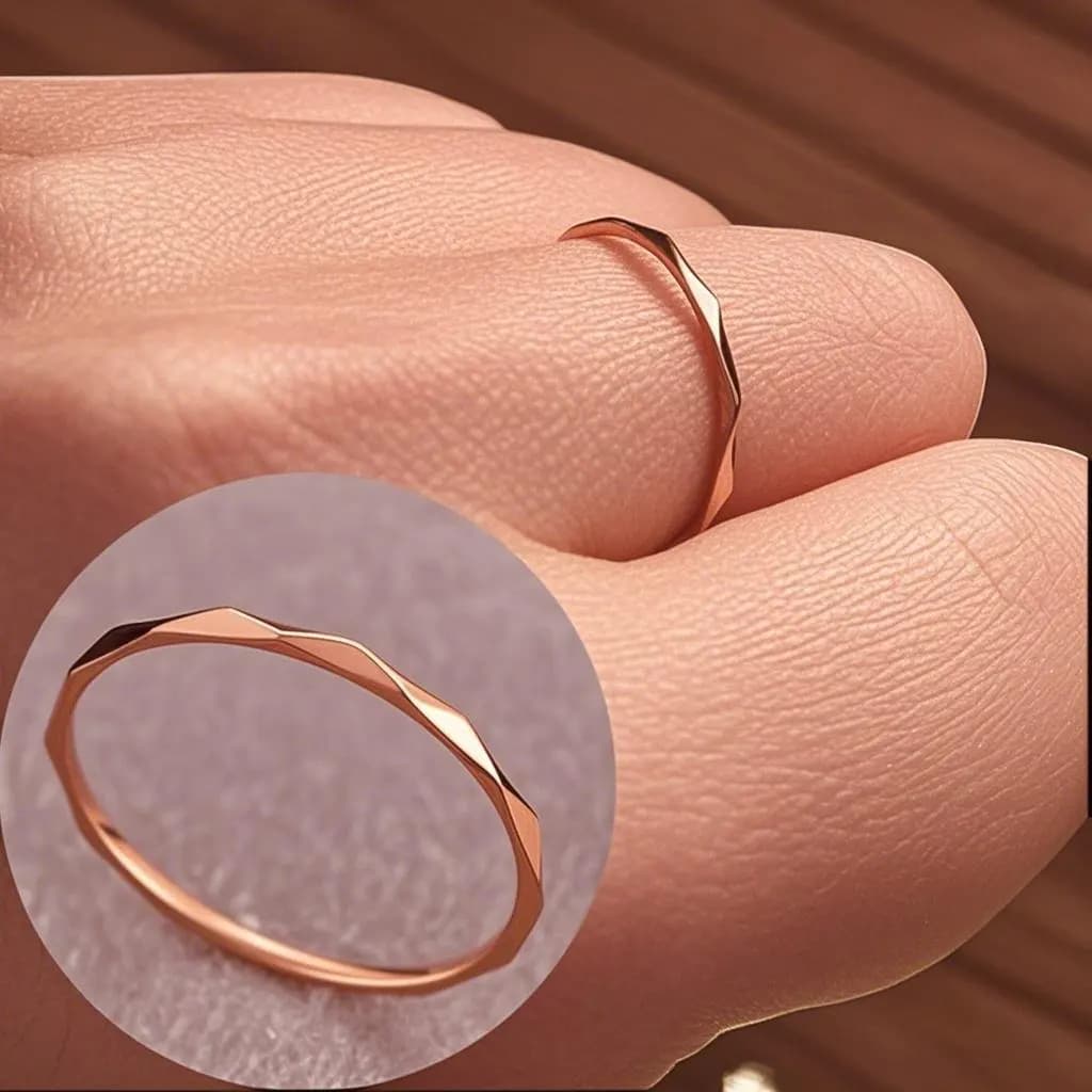 Anello in acciaio inossidabile da donna, versatile, di alta gamma, leggero e lussuoso, non sbiadisce, a forma di rombo.