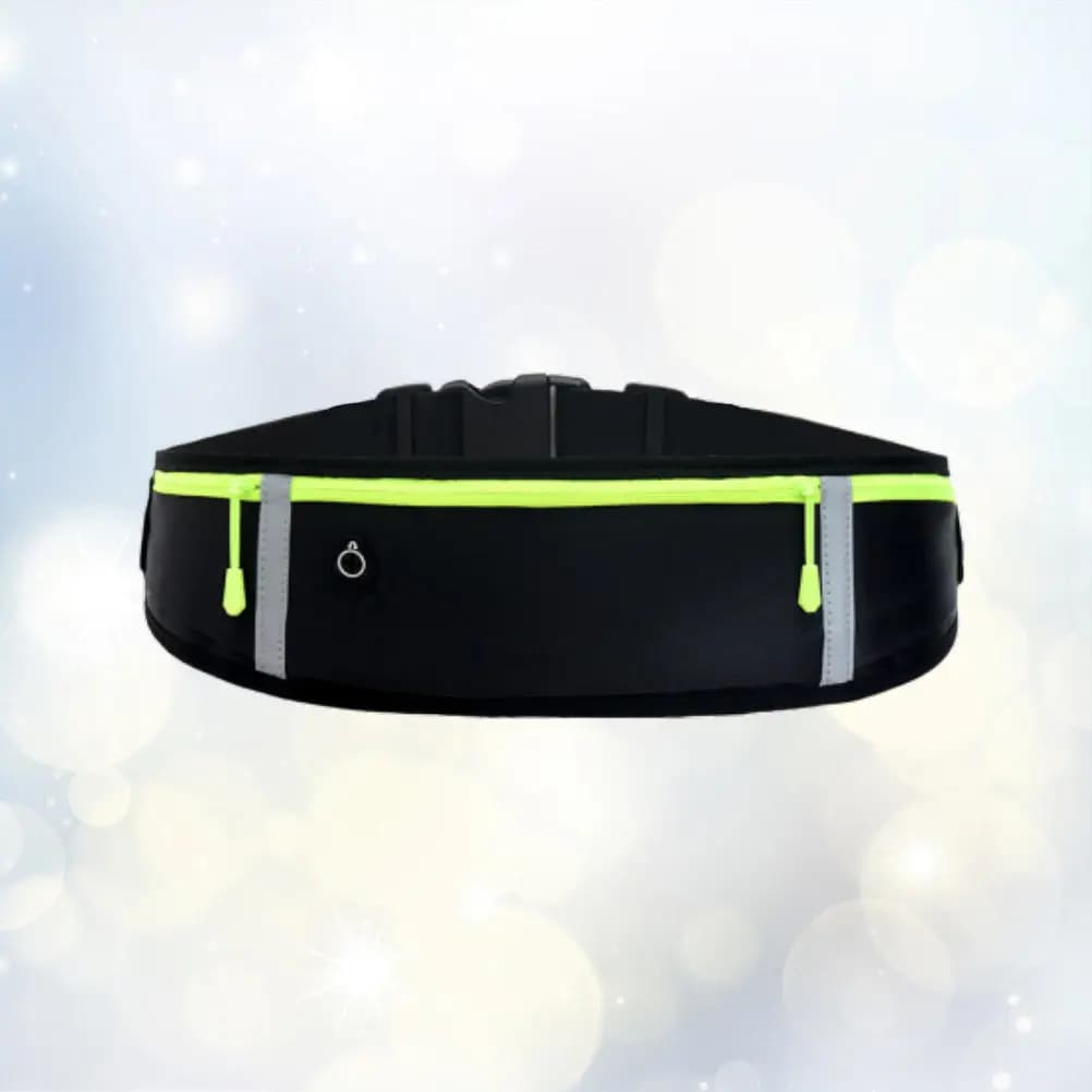 Black Ultra-Thin Running Waist Pouch High-Density Fabric Waterproof Fitness Belt Bag for Marathon Jogging Cycling Diving Outdoor
