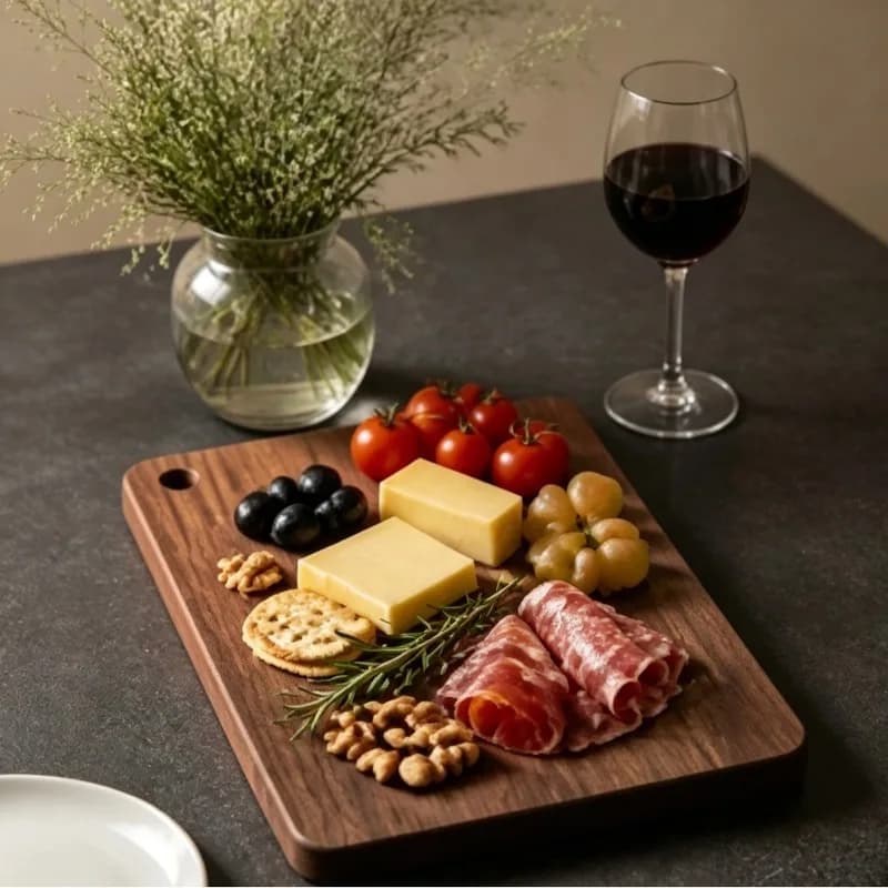 Multi Sizes Natural Ebony Wood Board, Anti Cracking Anti Deformation, Hanging Design For Storage