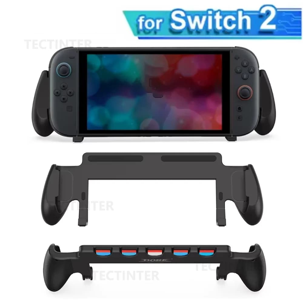 Custodia con impugnatura per Nintendo Switch 2 con supporto per supporto Custodia protettiva antiscivolo con 5 slot per carte da gioco per accessori Switch 2