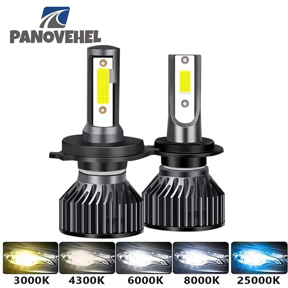 PANOVEHEL H7 faro a Led 80000LM faro per auto H1 H4 lampadine a LED lampade 3000K 4300K 6000K 8000K 80W H8 H9 H11 fendinebbia