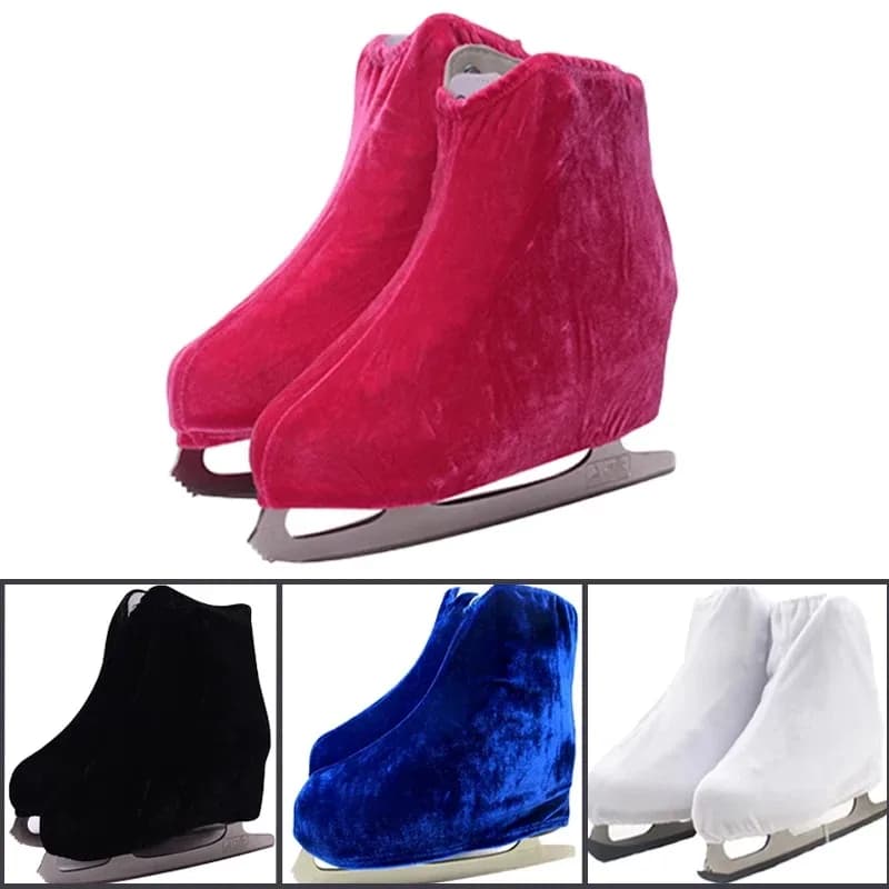 1 pair of ice skating shoes cover for face velvet roller skates protection antisporco flannel for figure skating shoes SML