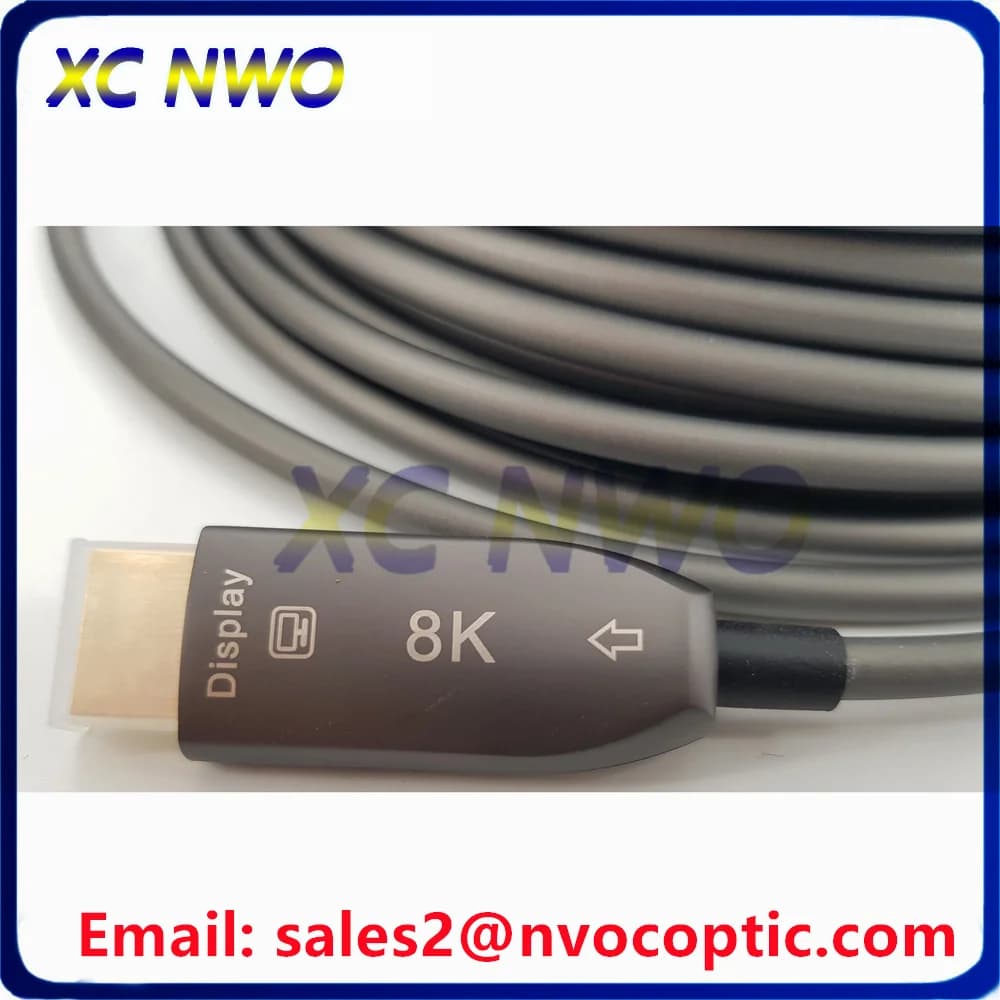 High Speed 8K HDMI Male to HDMI-M Cable, 48Gbps 10M-30M 5.2mm TPU Durability Armored Hybrid Fiber Cable