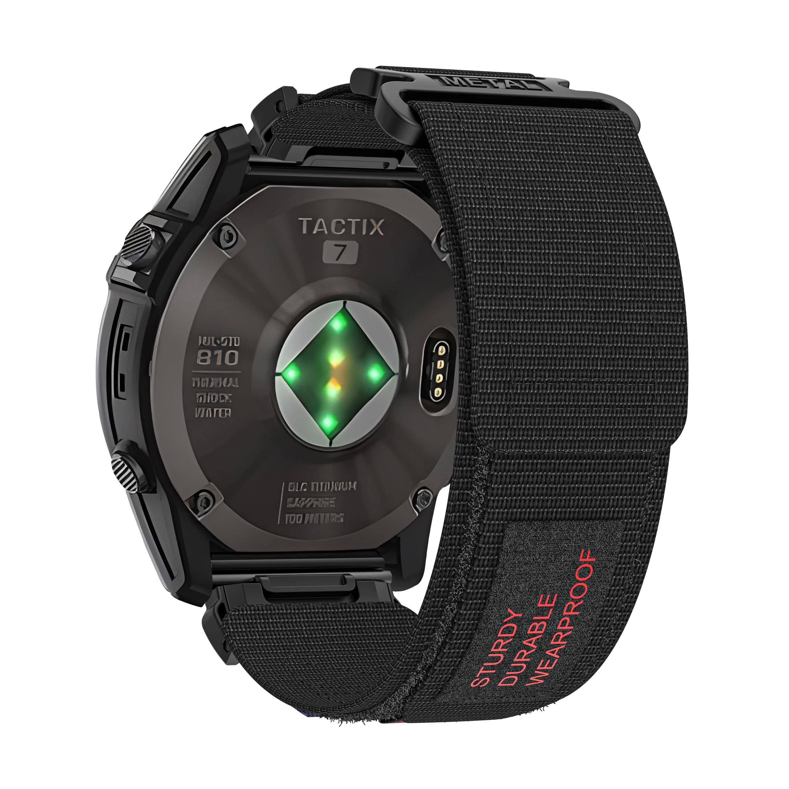 Cinturino per orologio in nylon velcro per Garmin Fenix 8 E, Fenix 7/7X/6/6X Pro/5, Epix 2 Pro, Eduro, Instinct Band QuickFit 20mm 22mm 26mm
