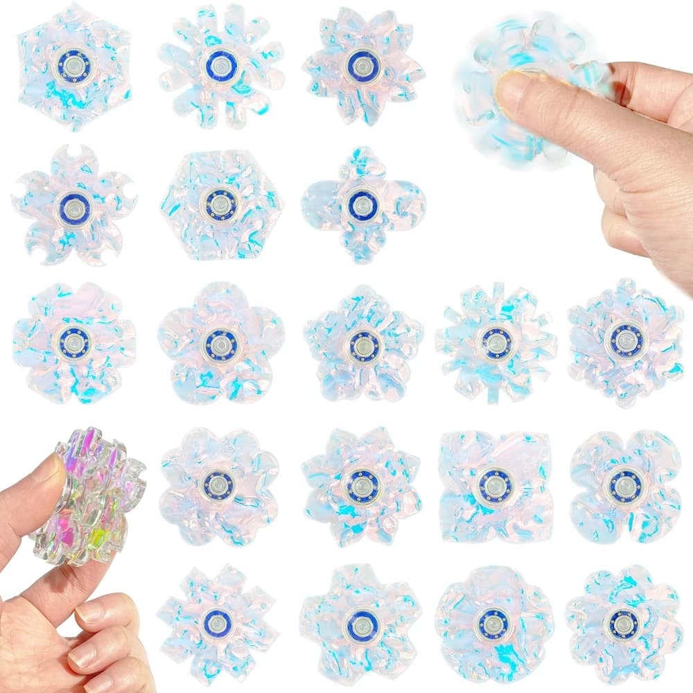 10PCS Giroscopio da dito Laser Aurora Giroscopio da dito Giocattolo di decompressione Fidget Spinner Giocattoli Sollievo dallo stress Bomboniere