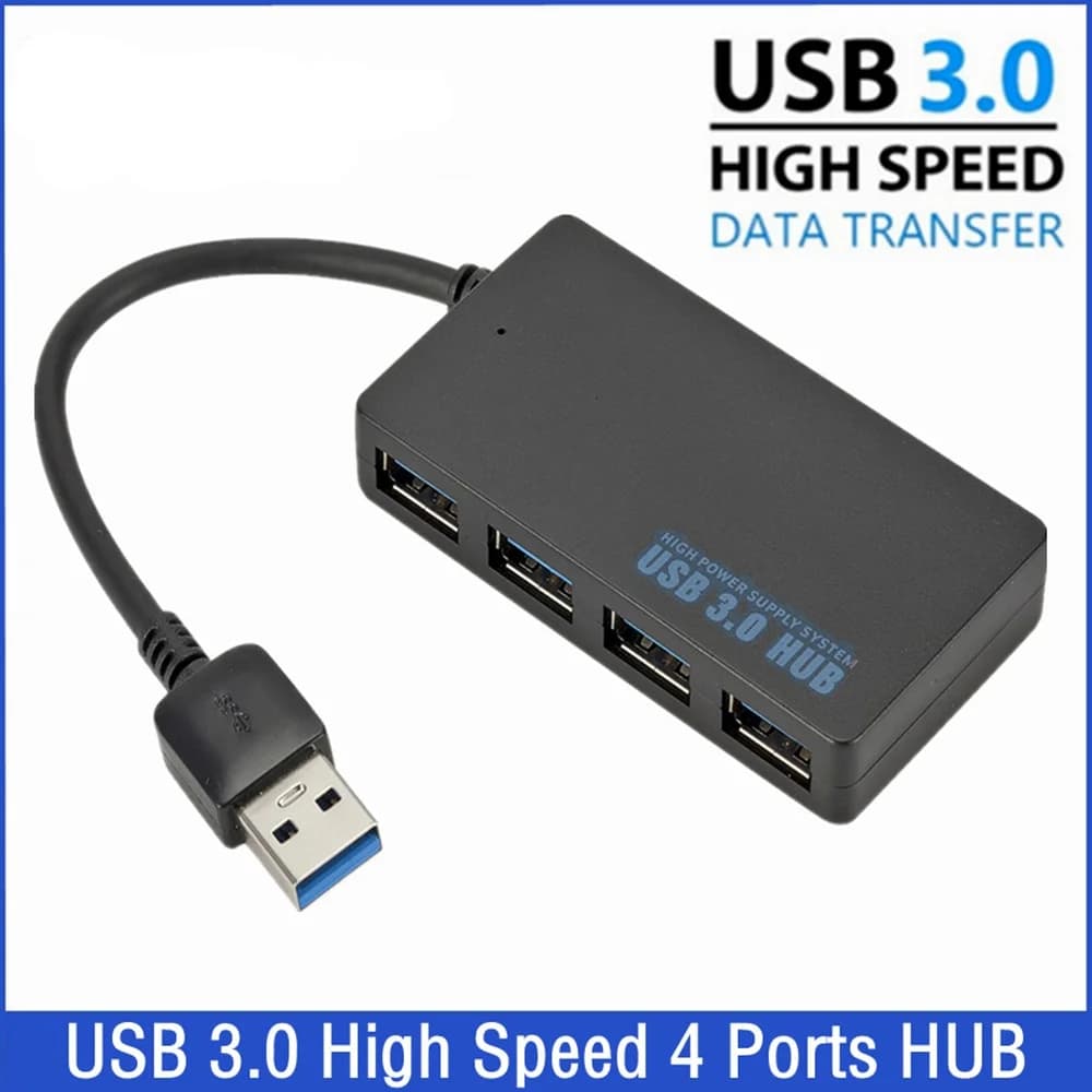 4 Port USB 3.0 HUB Adapter Multi Port USB Splitter Converter For Macbook Air Laptop PC Accessories High Speed Multiple Expander