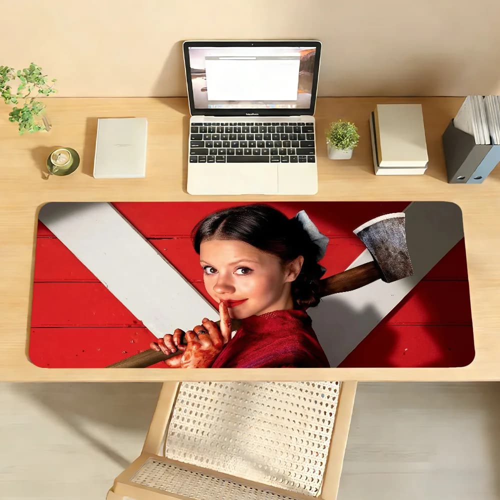 Tappetino per mouse Pearl Fear Movie, tappetino da scrivania antiscivolo, accessori per PC e laptop, tastiera da ufficio in gomma, decorazione per giocatori