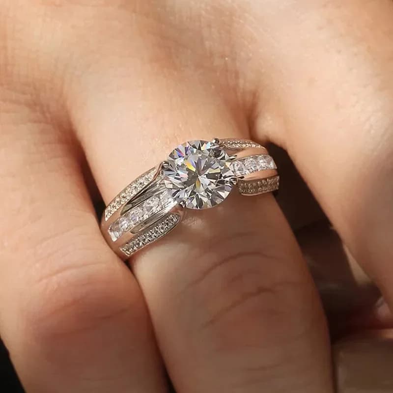Ring with Zirconia Cubica Set 2026, French Style Suitable for Women's Fashion, Light Luxury Design, High Range Jewelry