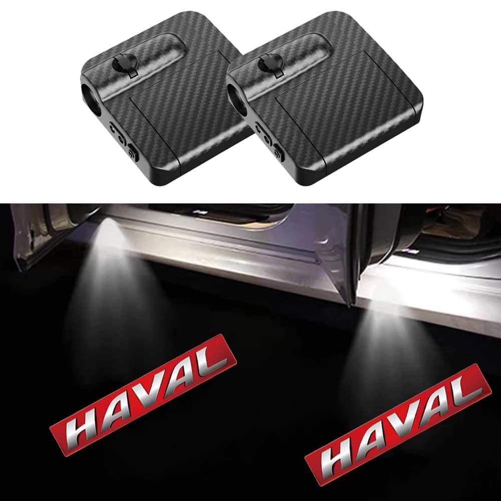 2PCS Car Door Led Welcome Night Light Wireless Projection Laser Lamp for Haval Great Wall Jolion H1 H2 H3 H4 H5 H6 H7 H9 F5 F7