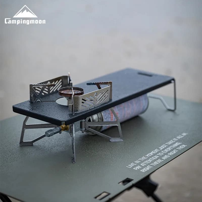 GT-3 Tavolo da campeggio pieghevole portatile da picnic con farfalla, piastra di supporto per stufa, tavolo tattico combinato IGT