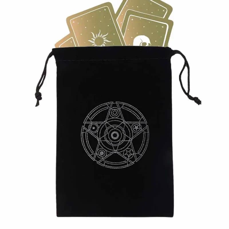 Porta carte dei tarocchi sacchetto porta carte dei tarocchi borsa speciale porta carte dei tarocchi a tema magico nero misterioso sacchetto regalo